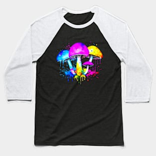 Magic Mushrooms colorful Baseball T-Shirt